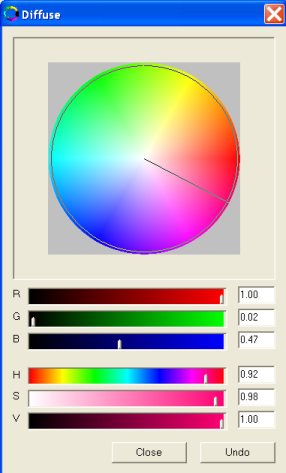 Color selection dialog box