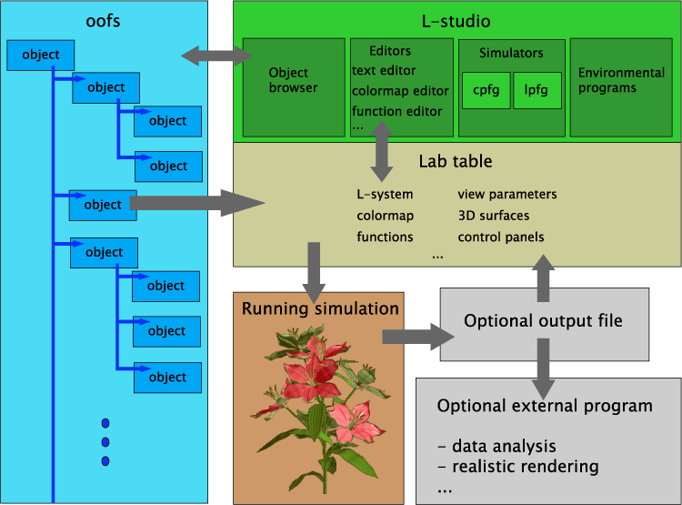 Schematic diagram of the components of L-studio